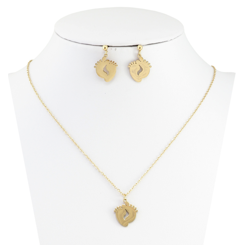 Набір Сережки Кулон на ланцюжку Xuping TTM Stainless Steel Колір 14К Сліди довжина 44-49см х 1мм фото №23