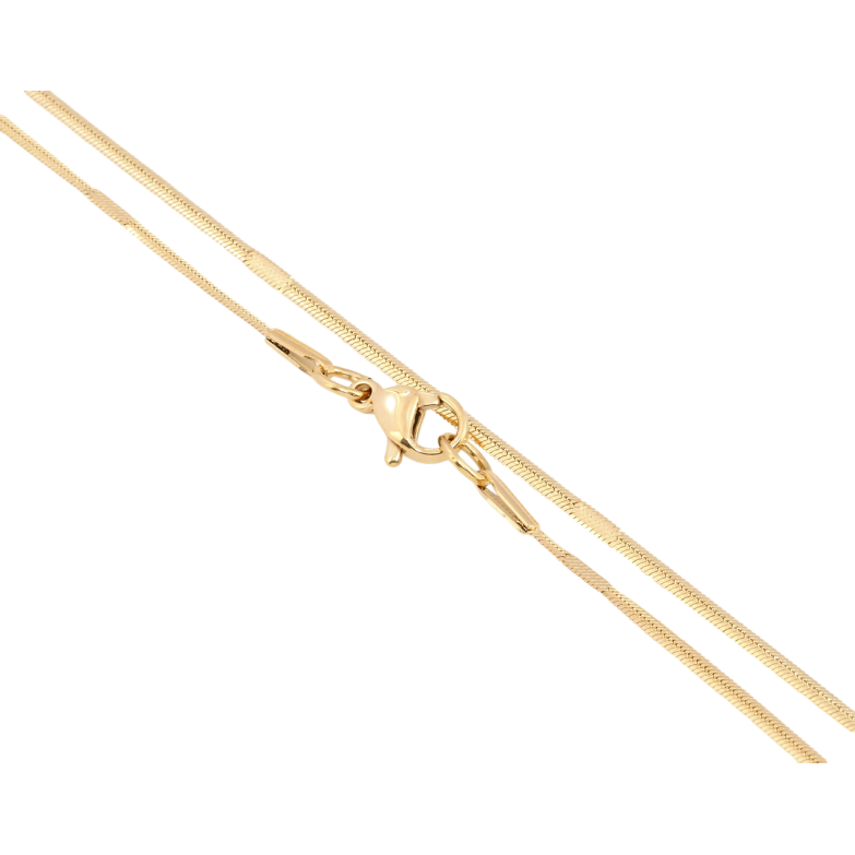 Ланцюжок Xuping ТТМ Stainless Steel колір 18K Плетіння Снейк довжина 45см х 2мм фото №1