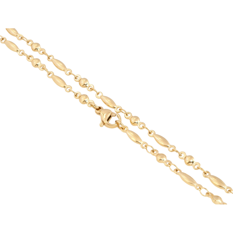 Цепочка Xuping ТТМ Stainless Steel цвет 18K Плетение Фантазийное длина 46см х 3мм фото №1