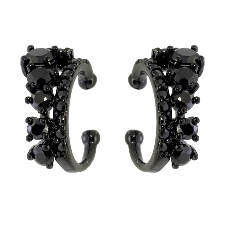 Сережки Xuping Позолота Black (чорне золото) кафи Інкрустація чорним цирконієм фото №12 Сережки Xuping Позолота Black (чорне золото) кафи Інкрустація чорним цирконієм фото №12