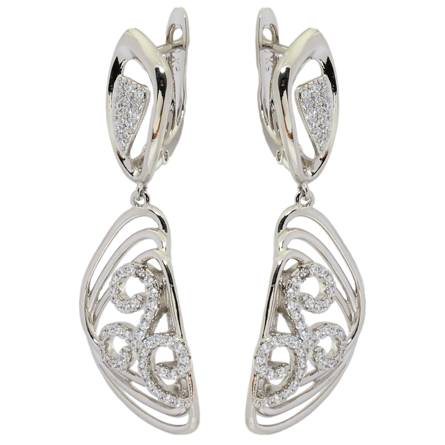 Серьги Xuping Родий английский замок Декоративные подвески с цирконием фото №1