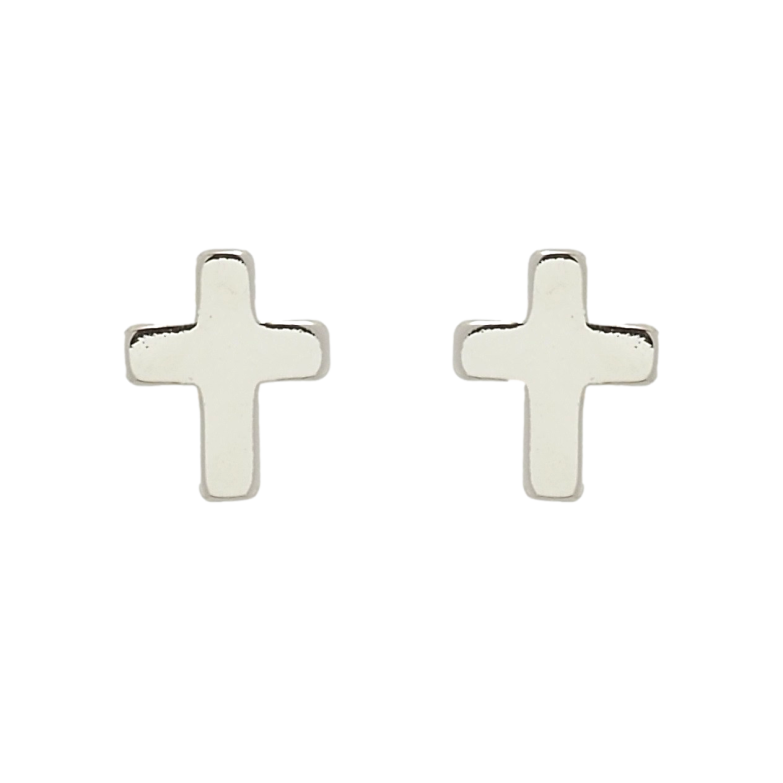 Серьги Xuping Родий пусеты Крестики фото №1