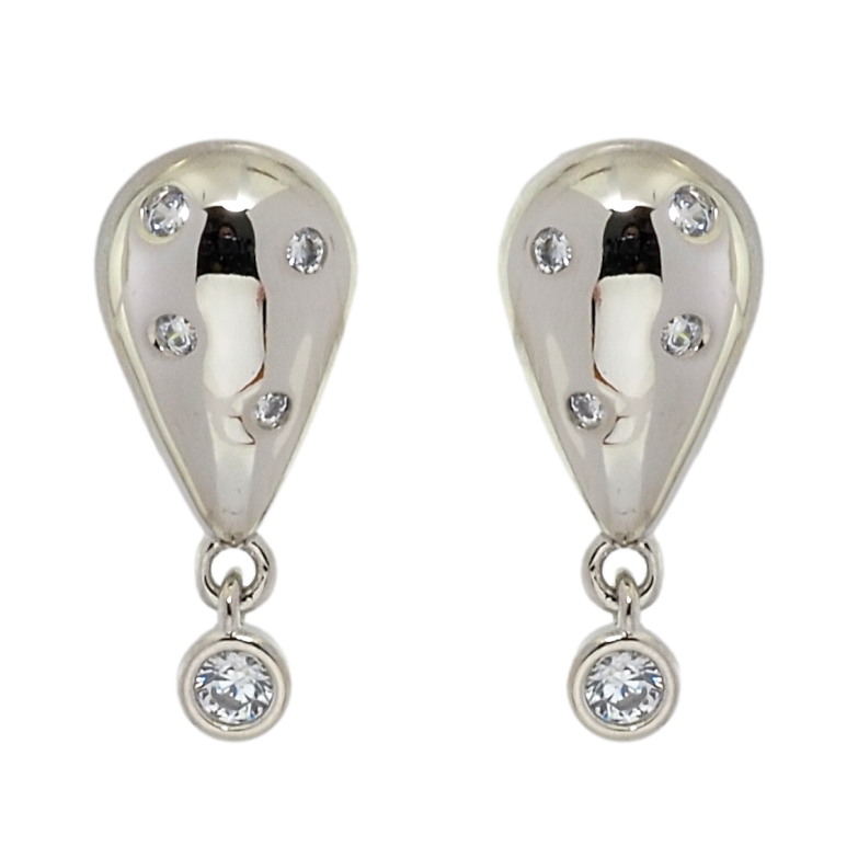 Сережки Xuping Родій пусети Декоративні підвіски з цирконієм фото №13