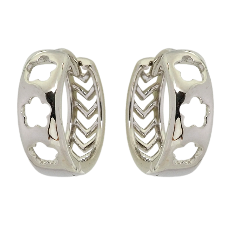 Серьги Xuping Родий колечки Цветочный узор фото №14