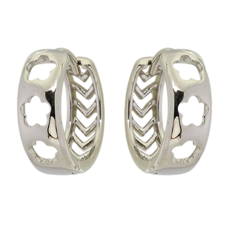 Серьги Xuping Родий колечки Цветочный узор фото №1