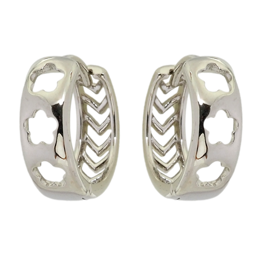 Серьги Xuping Родий колечки Цветочный узор фото №1