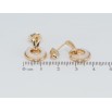Серьги Xuping Позолота 18K пусеты Перламутровые колечки фото №2