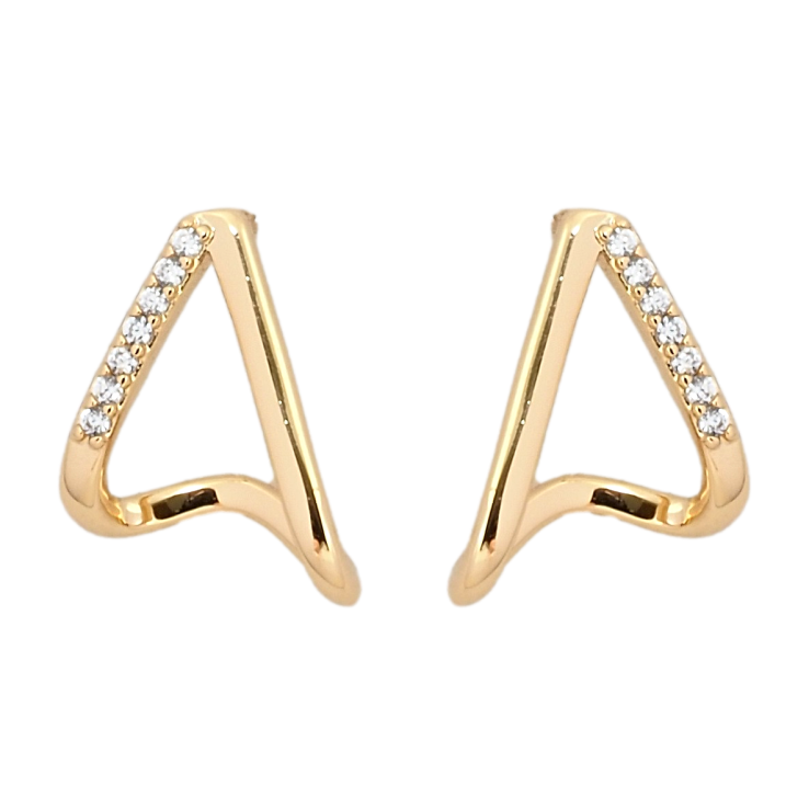 Сережки Xuping Позолота 18K пусети Декоративні петельки фото №7