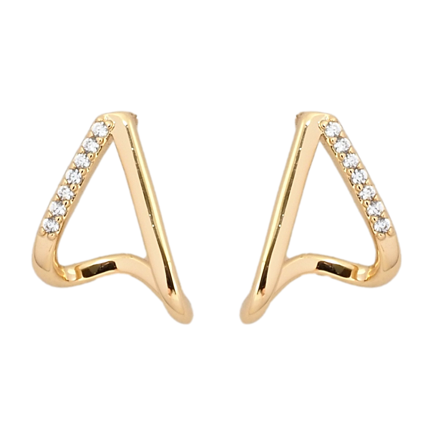 Сережки Xuping Позолота 18K пусети Декоративні петельки фото №1 Сережки Xuping Позолота 18K пусети Декоративні петельки фото №1