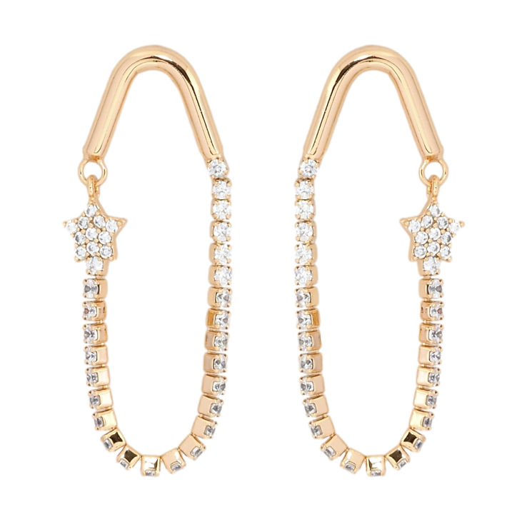 Сережки Xuping Позолота 18K пусети Декоративні підвіски з цирконієм фото №10