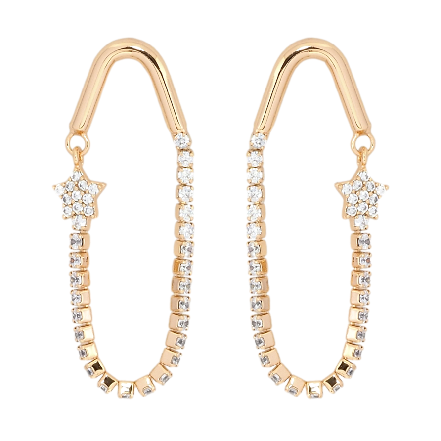 Сережки Xuping Позолота 18K пусети Декоративні підвіски з цирконієм фото №1