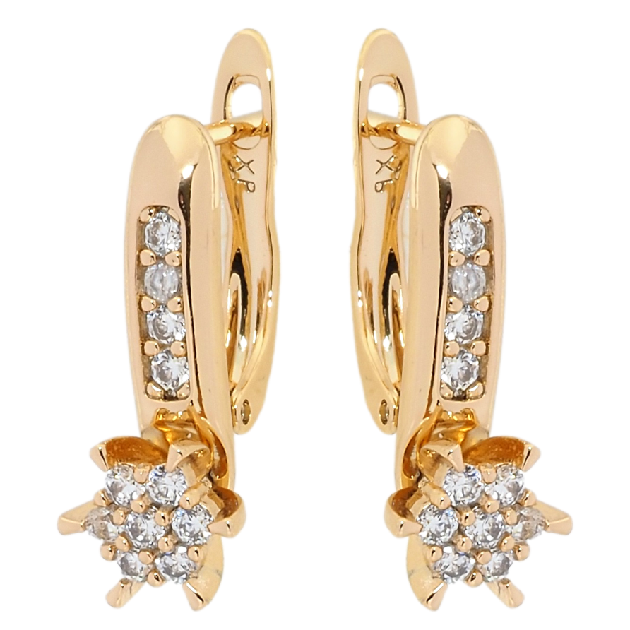 Сережки Xuping Позолота 18K англійський замок Декоративні квіточки фото №1