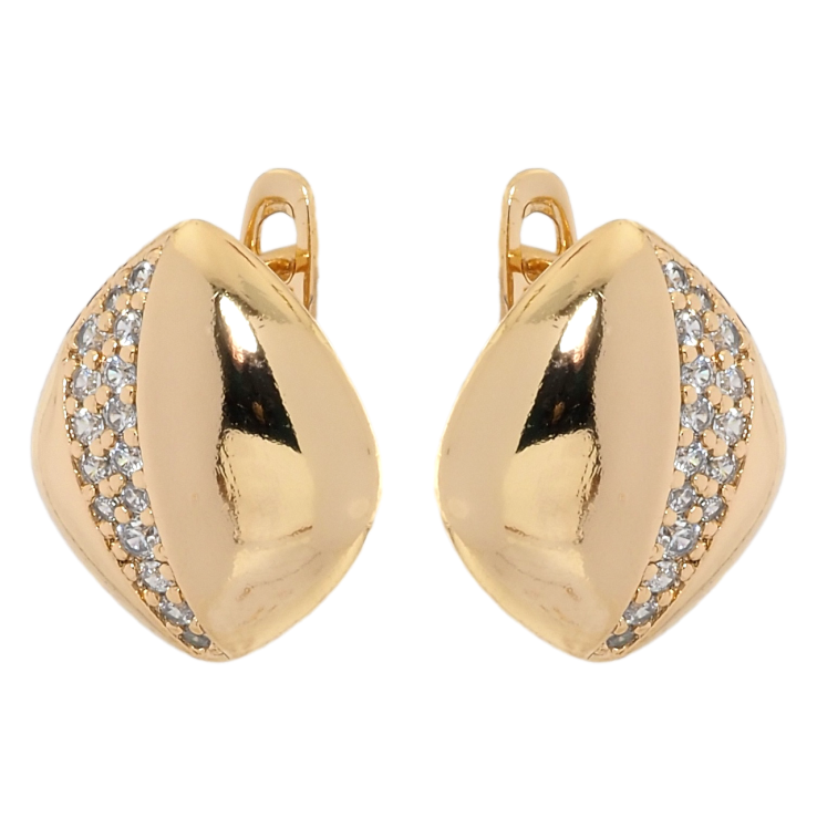 Сережки Xuping Позолота 18K англійський замок Інкрустація цирконієм фото №10 Сережки Xuping Позолота 18K англійський замок Інкрустація цирконієм фото №10