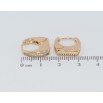 Серьги Xuping Позолота 18K колечки Дорожки циркония фото №2