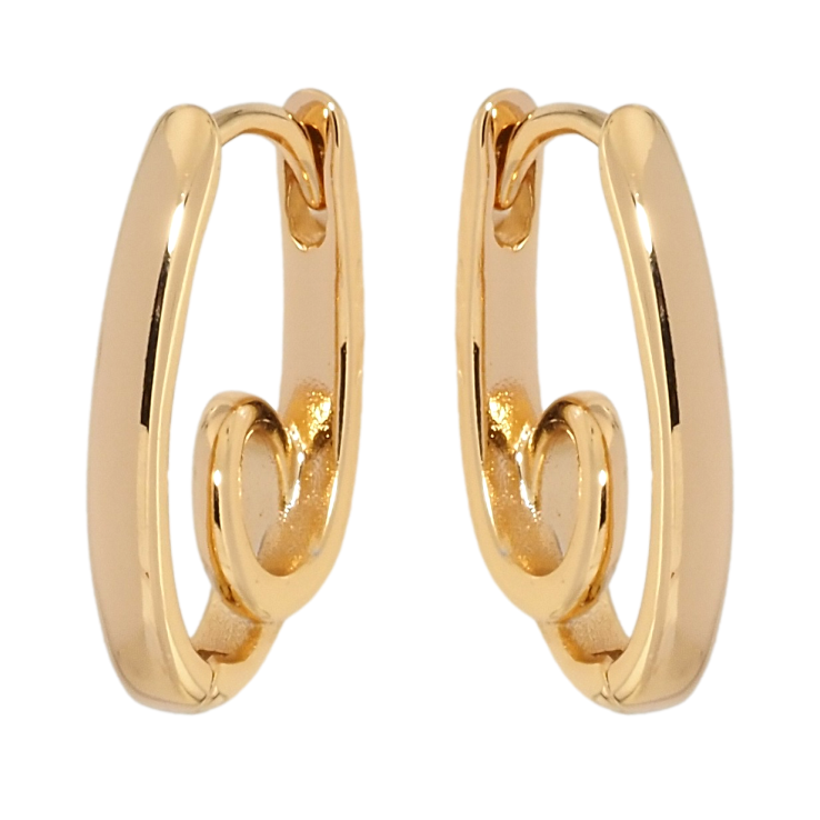 Серьги Xuping Позолота 18K колечки Завитки фото №18