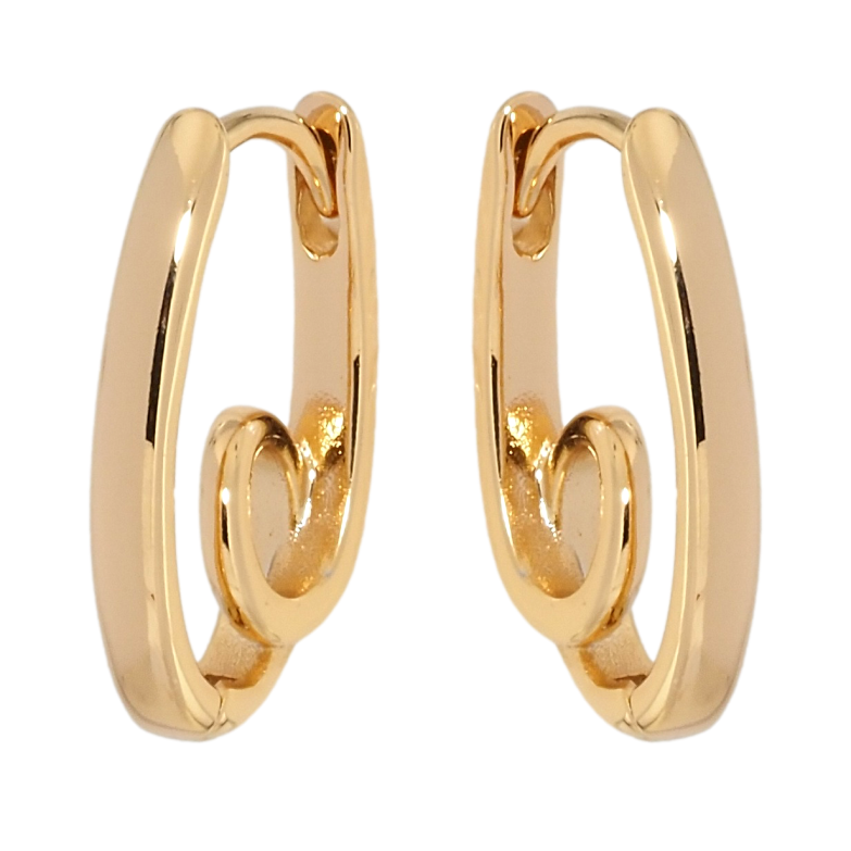 Сережки Xuping Позолота 18K колечка Завитки фото №13