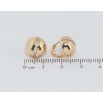 Сережки Xuping Позолота 18K колечка Напівсфери з доріжками цирконію фото №2