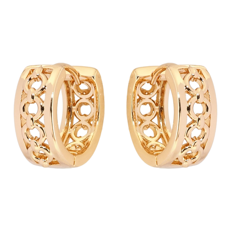 Серьги Xuping Позолота 18K колечки Декоративный резной орнамент фото №16