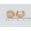 Серьги Xuping Позолота 18K колечки Декоративный резной орнамент фото №2