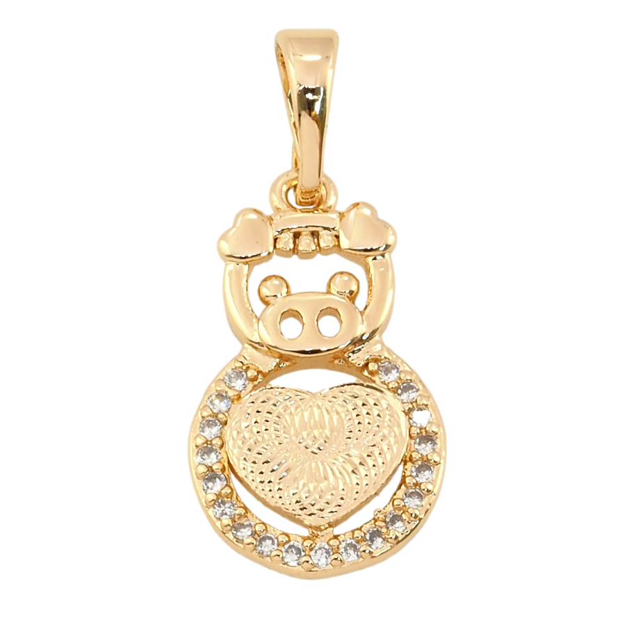 Кулон Xuping Позолота 18K Свинка для ланцюжка до 5мм фото №1