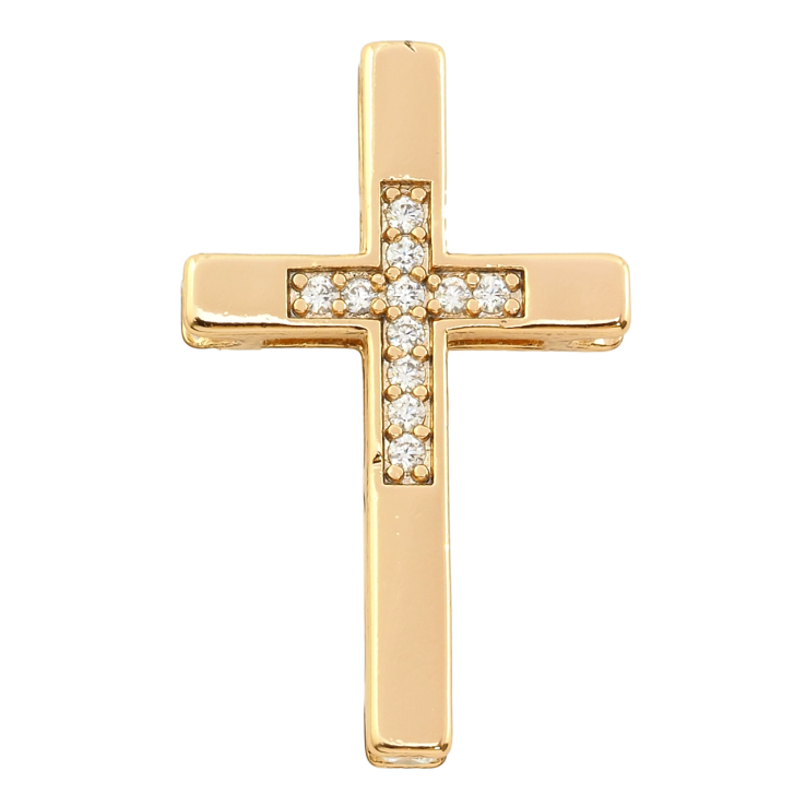Кулон Xuping Позолота 18K Хрест з цирконієм для ланцюжка до 3мм фото №5 Кулон Xuping Позолота 18K Хрест з цирконієм для ланцюжка до 3мм фото №5