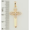 Кулон Xuping Позолота 18K Хрест у вигляді меча з цирконієм для ланцюжка до 5мм фото №2 Кулон Xuping Позолота 18K Хрест у вигляді меча з цирконієм для ланцюжка до 5мм фото №2