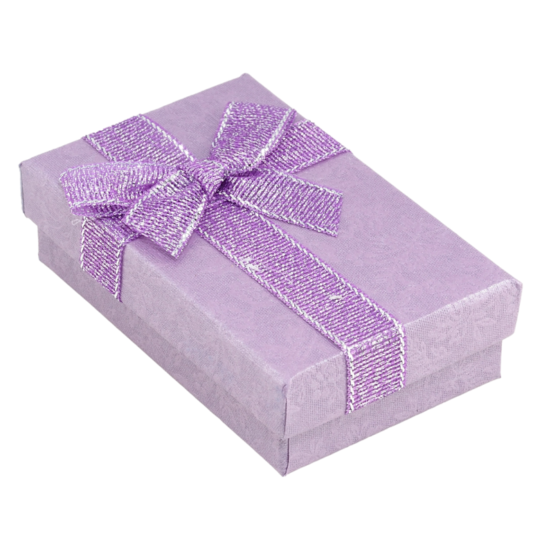 Подарочная коробка сиреневая с бантом Универсальная (Кольцо,Кулон,Серьги) Размер 5х8см, h= 2.5см цена за 1 шт. фото №2 Подарочная коробка сиреневая с бантом Универсальная (Кольцо,Кулон,Серьги) Размер 5х8см, h= 2.5см цена за 1 шт. фото №2