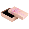 Подарункова коробка рожева з бантом Універсальна (Каблучка, Кулон, Сережки) Розмір 7х9см, h = 2.5см ціна за 1 шт. фото №2