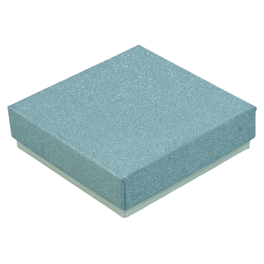 Подарункова коробка бірюзова з шиммером Універсальна (Каблучка, Кулон, Сережки) Розмір 9х9см, h = 2.5см ціна за 1 шт. фото №1 Подарункова коробка бірюзова з шиммером Універсальна (Каблучка, Кулон, Сережки) Розмір 9х9см, h = 2.5см ціна за 1 шт. фото №1