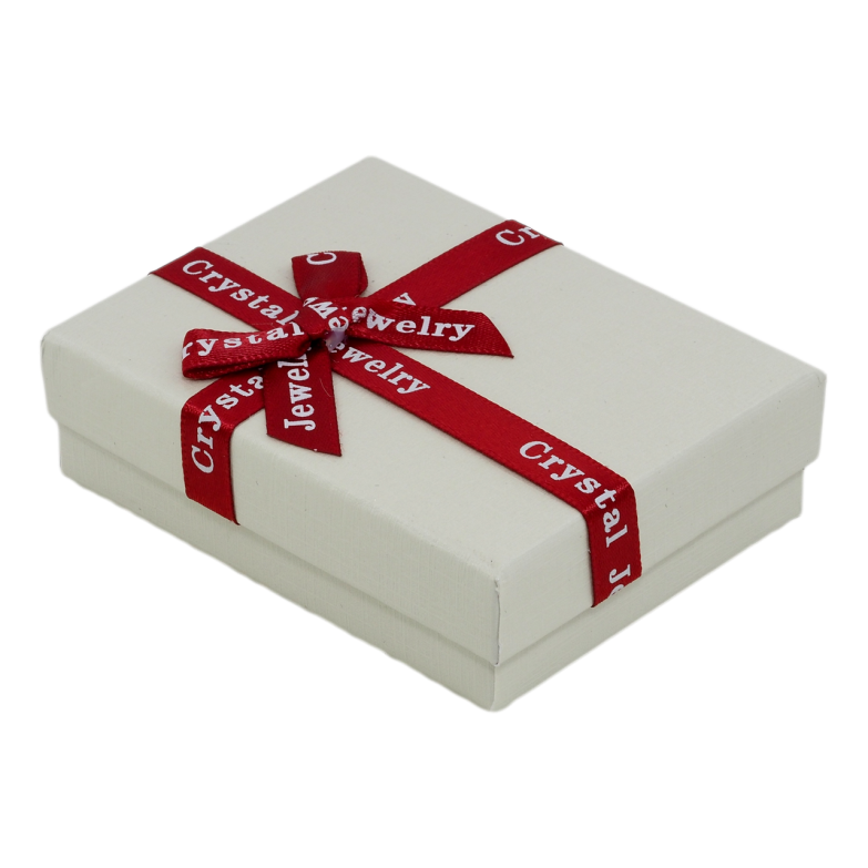 Подарочная коробка с бантом Универсальная Crystal Jewelry (Серьги, Колечко, Кулон) Размер 7х9см, h= 2.5см фото №1