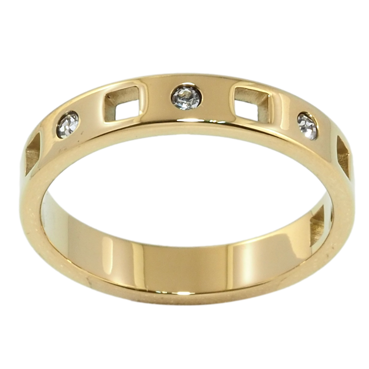 Каблучка Xuping TTM Stainless Steel Колір 14К Вставки цирконію фото №22