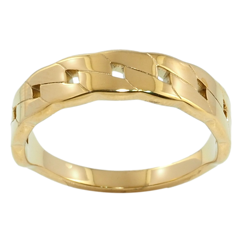 Кольцо Xuping TTM Stainless Steel Цвет 14К Узор цепочка фото №1