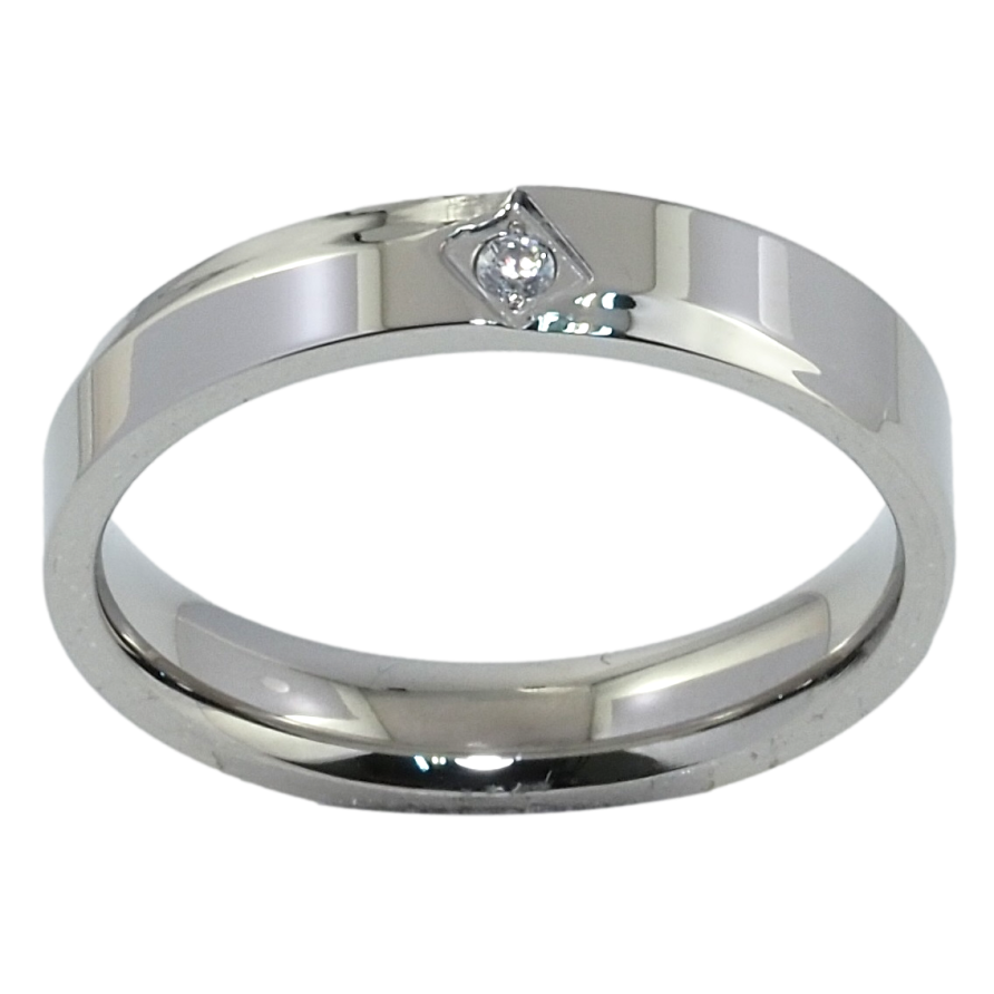 Каблучка Xuping TTM Stainless Steel Колір Родій Вставка цирконій фото №1