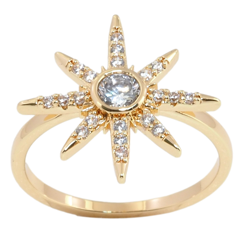 Каблучка Xuping Позолота 18K Зірка фото №3