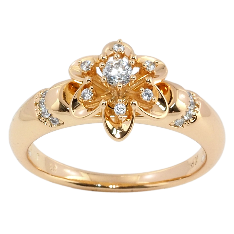 Кольцо Xuping Позолота 18K Цветок фото №3