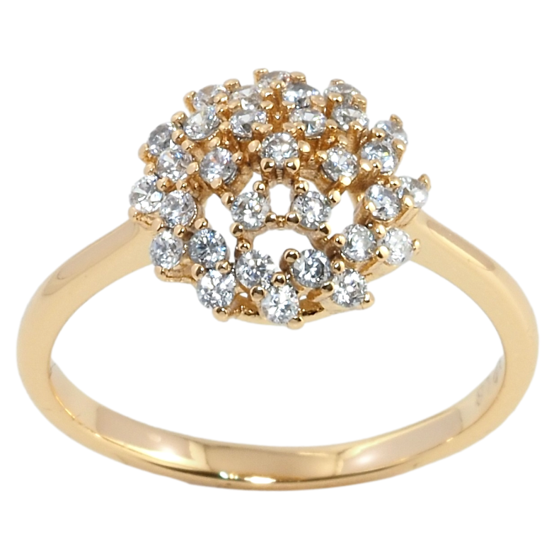 Кольцо Xuping Позолота 18K Инкрустация цирконием фото №1