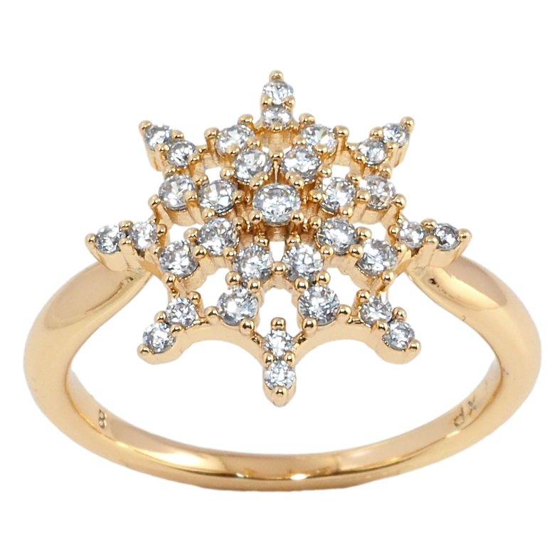 Кольцо Xuping Позолота 18K Звезда с цирконием фото №1