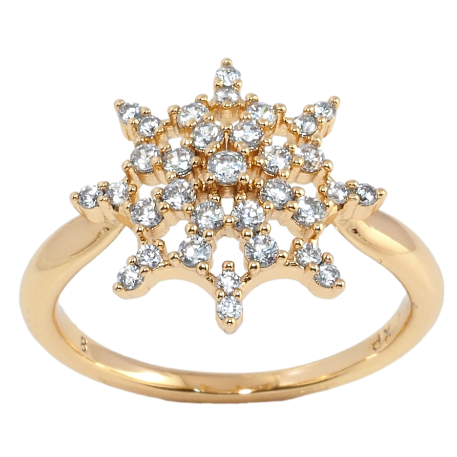 Кольцо Xuping Позолота 18K Звезда с цирконием фото №1