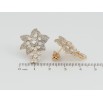 Серьги Xuping QQMM Позолота 18K пусеты Цветы с инкрустацией цирконием фото №2