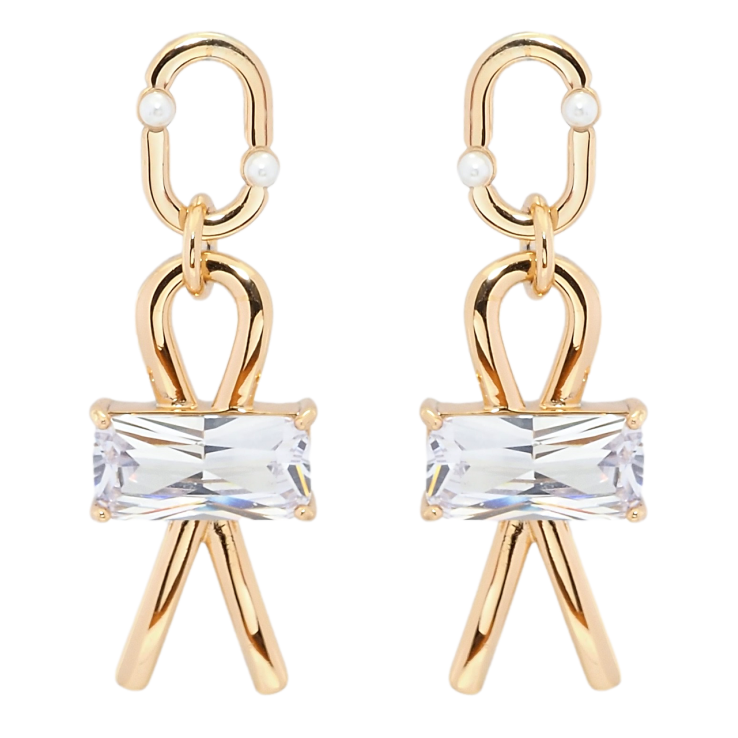 Серьги Xuping QQMM Позолота 18K пусеты Подвески петельки с фианитами фото №20