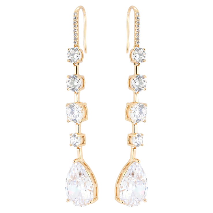 Сережки Xuping QQMM Позолота 18K французький замок Підвіски з фіанітами фото №15