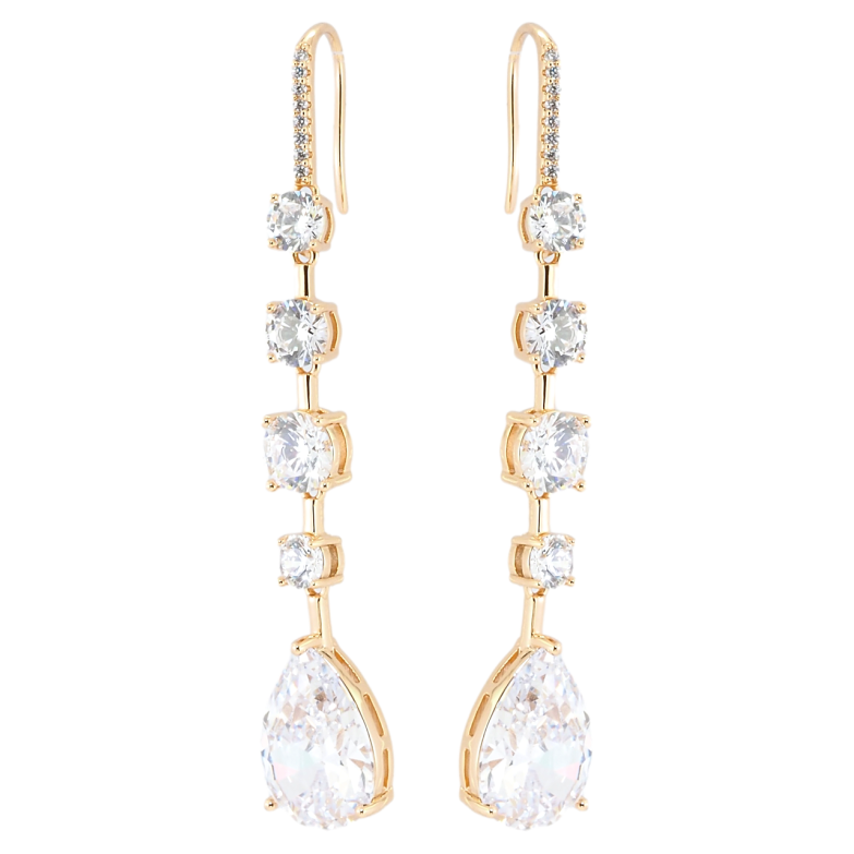 Серьги Xuping QQMM Позолота 18K французский замок Подвески с фианитами фото №1