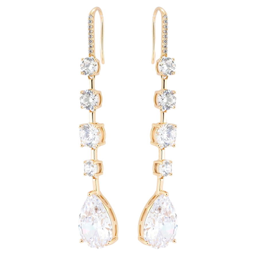 Серьги Xuping QQMM Позолота 18K французский замок Подвески с фианитами фото №1