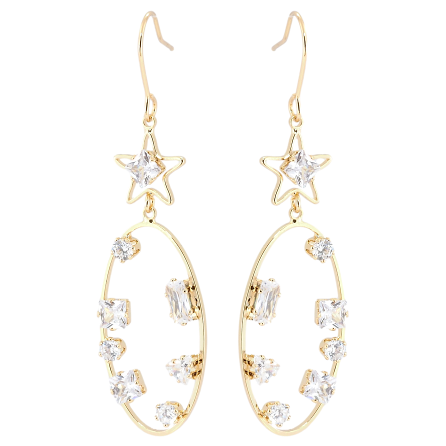 Серьги Xuping QQMM Позолота 18K французский замок Декоративные подвески с фианитами фото №1