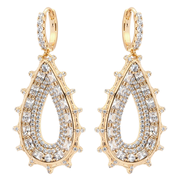 Сережки Xuping QQMM Позолота 18K підвіски на колечках Краплеподібні підвіски з інкрустацією цирконієм фото №6 Сережки Xuping QQMM Позолота 18K підвіски на колечках Краплеподібні підвіски з інкрустацією цирконієм фото №6