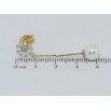 Серьги Xuping QQMM Позолота 14K пусеты Кристальные цветочки с жемчужными подвесками фото №2