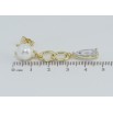 Серьги Xuping QQMM Позолота 14K пусеты Декоративные подвески с жемчугом и фианитами фото №2