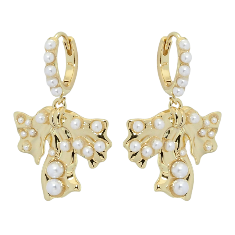 Сережки Xuping QQMM Позолота 14K підвіски на колечках Декоративні підвіски з розсипом перлів фото №1