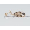 Серьги Xuping JEAN GOUJON Позолота 18K пусеты Изящные подвески с черными и белыми фианитами фото №2