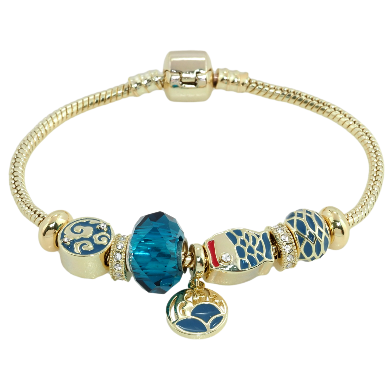 Браслет Xuping QQMM Позолота 14K В стиле Pandora Ювелирный шнур с декоративными бусинами длина 18см х 3мм фото №14